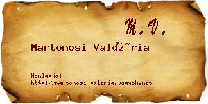 Martonosi Valéria névjegykártya