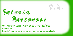 valeria martonosi business card